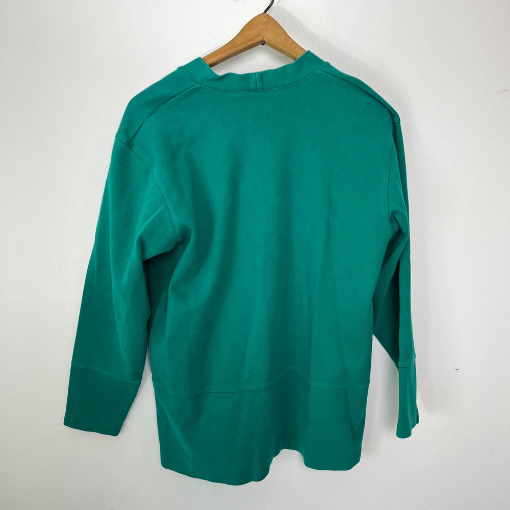 Talbots Vintage Cotton Cardigan Bundle Pink Green Gold Crest Button Front Medium - Picture 11 of 11